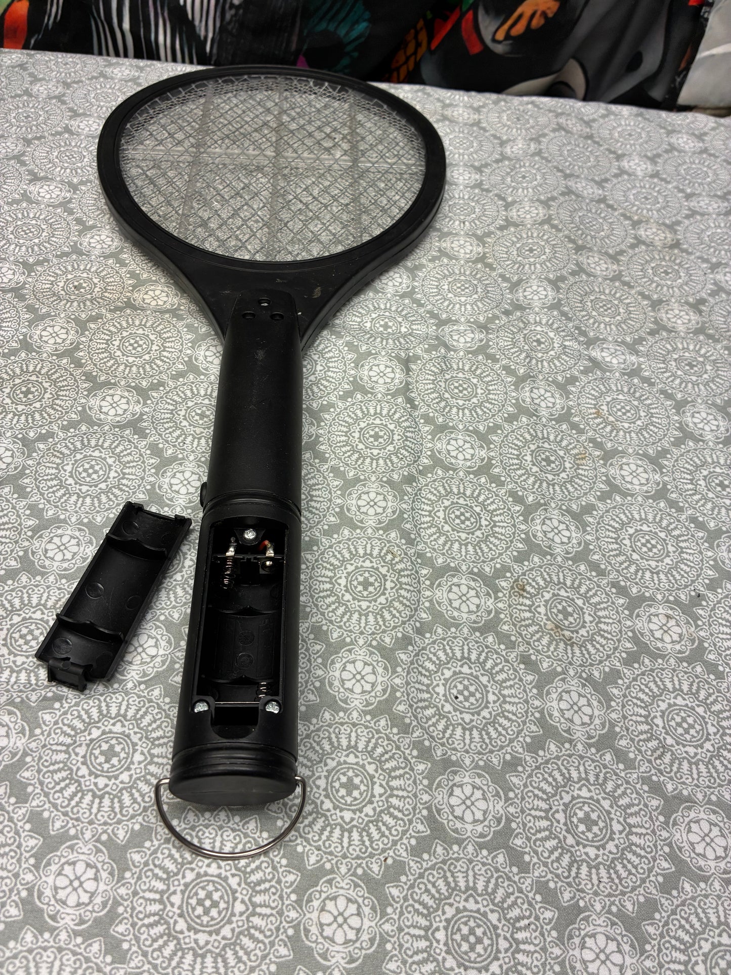 Tennis racket electric fly swatter