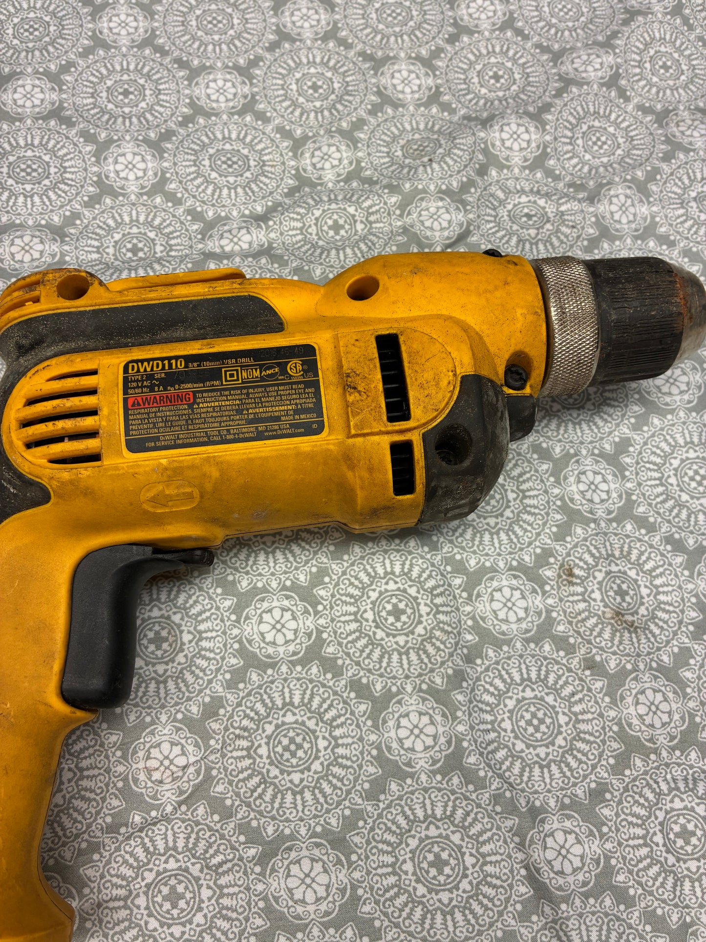 DeWalt DWD110 3/8” VSR Corded Drill.