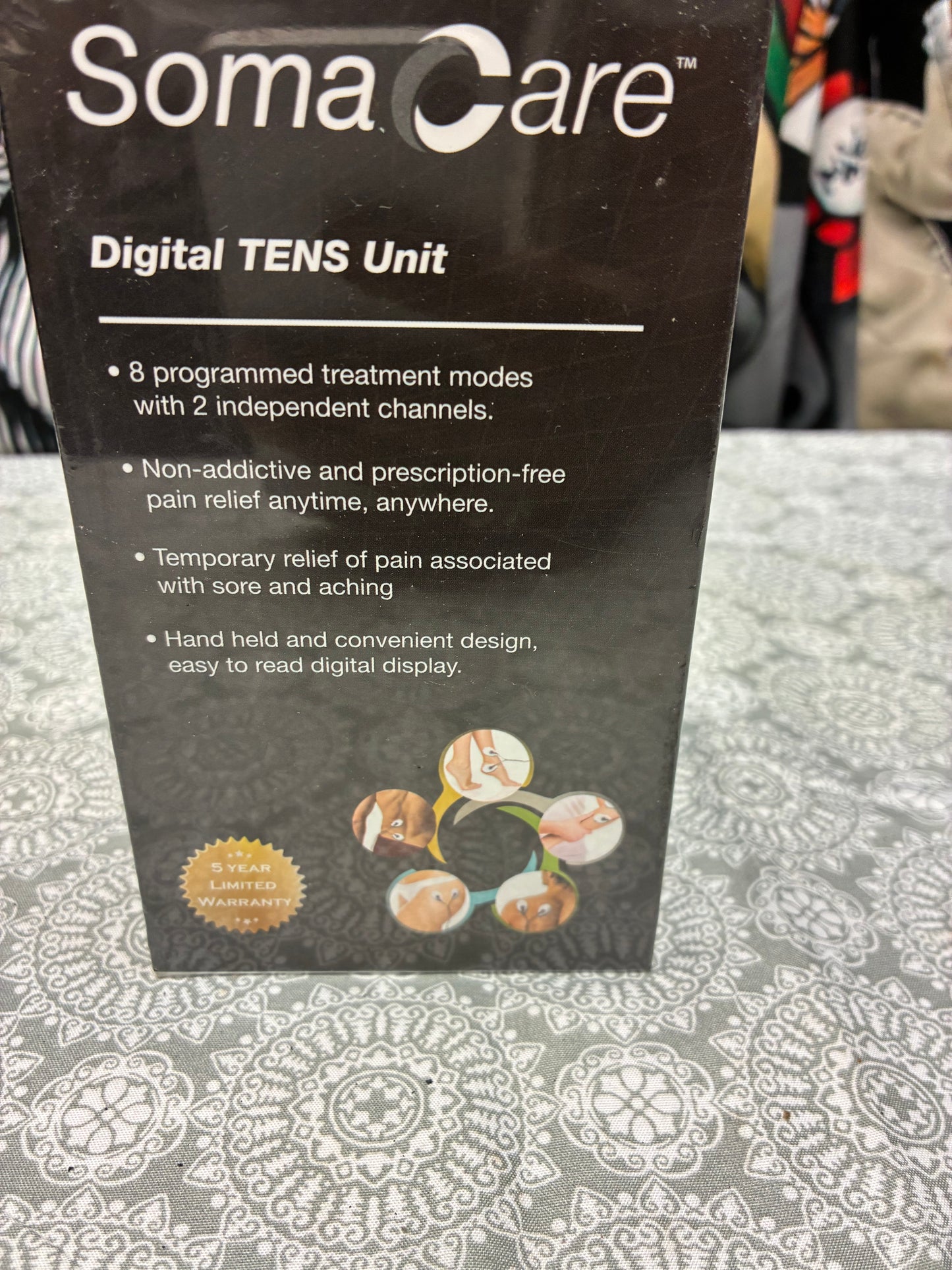 SomaCare Digital TENS Unit (Transcutaneous Electrical Nerve Stimulation).