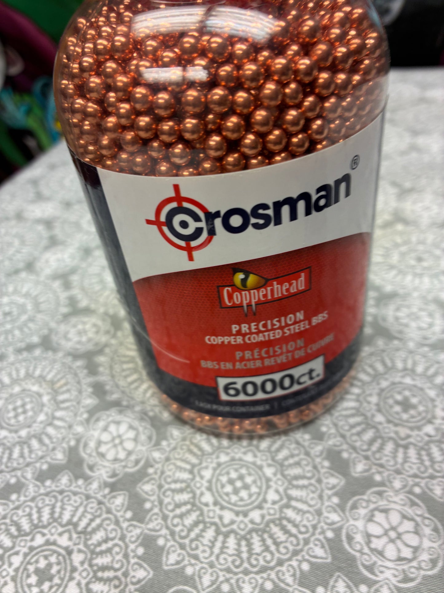 Daisy Powerline 426 CO₂ BB Pistol (.177 Cal / 4.5mm), along with a large container of Crosman Copperhead Precision BBs (6000 count).