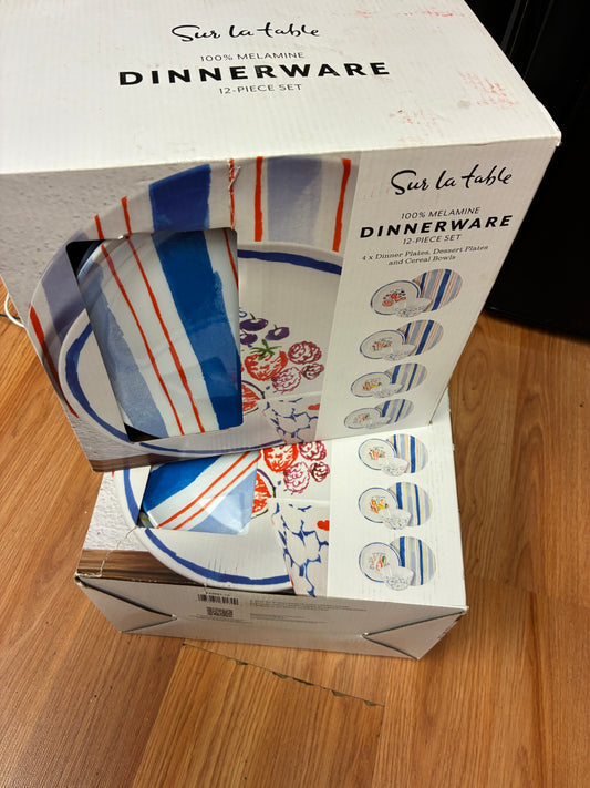 Sur La Table 100% Melamine Dinnerware (12-piece sets).