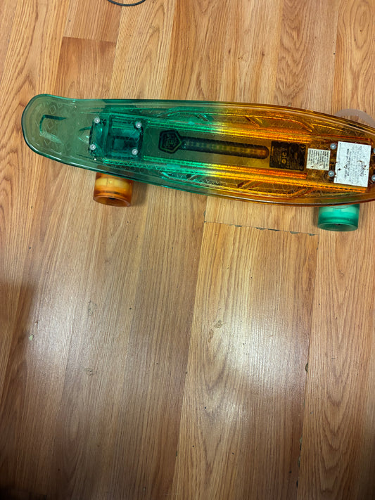 Penny Board (22” plastic cruiser skateboard) Rasta fade edition