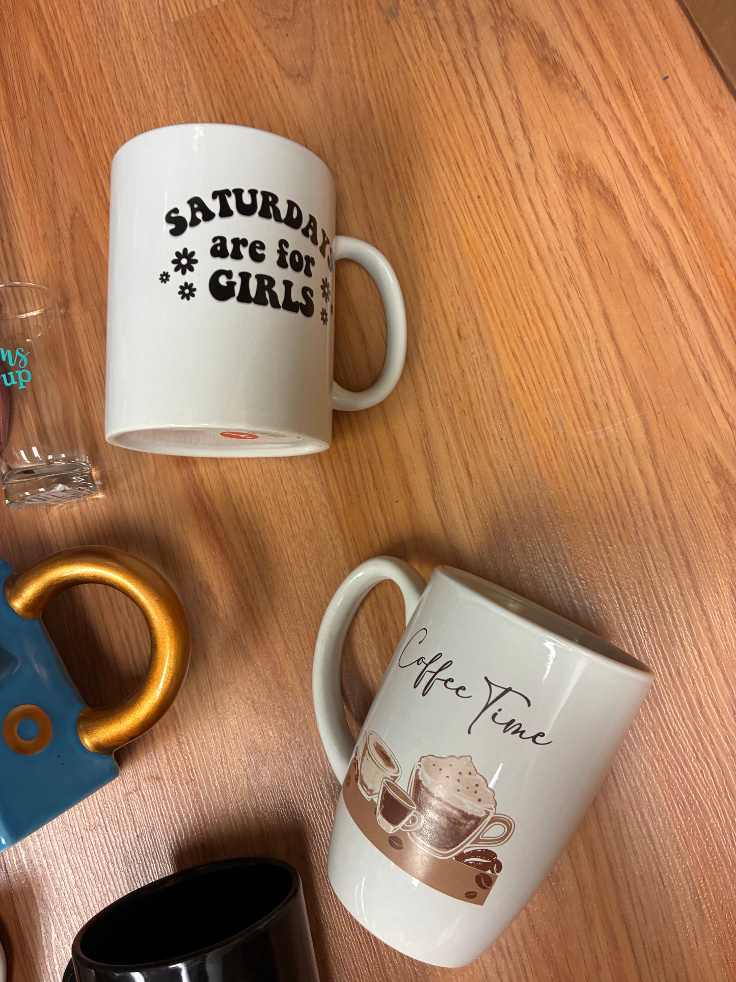 "Lot of 9 novelty coffee mugs + 2 shot glasses